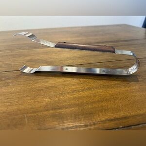 EKCO Stainless Steel and Wooden BBQ/Cheese Tongs